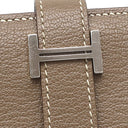 エルメス HERMES ベアンスフレ エトゥープ シェーブル 長財布 シルバー金具 グレージュ 二つ折り財布
