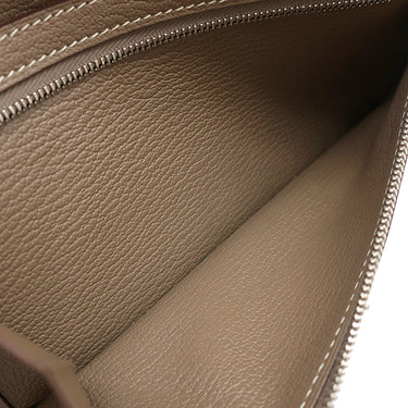 エルメス HERMES ベアンスフレ エトゥープ シェーブル 長財布 シルバー金具 グレージュ 二つ折り財布