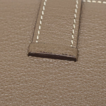 エルメス HERMES ベアンスフレ エトゥープ シェーブル 長財布 シルバー金具 グレージュ 二つ折り財布