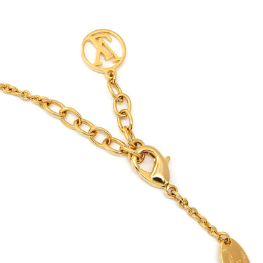 ルイヴィトン LOUIS VUITTON LVフローラグラム M0940A ホワイト×ゴールド GP フェイクパール ブレスレット LVイニシャル モノグラムフラワー