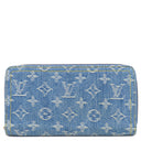 ルイヴィトン LOUIS VUITTON ジッピーウォレット M82958 ブルー モノグラムデニム 長財布 ゴールド金具 LV リミックス ラウンドファスナー