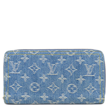 ルイヴィトン LOUIS VUITTON ジッピーウォレット M82958 ブルー モノグラムデニム 長財布 ゴールド金具 LV リミックス ラウンドファスナー