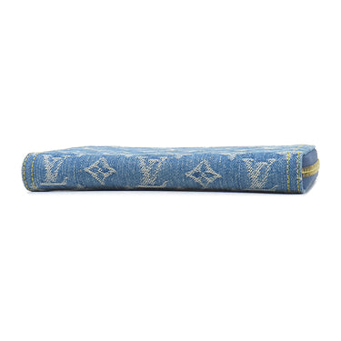 ルイヴィトン LOUIS VUITTON ジッピーウォレット M82958 ブルー モノグラムデニム 長財布 ゴールド金具 LV リミックス ラウンドファスナー