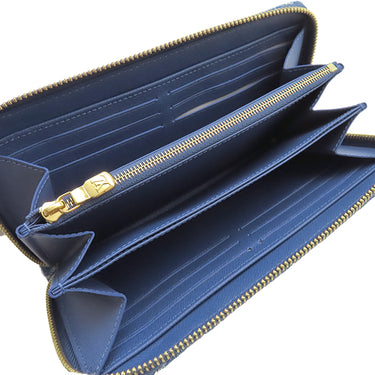 ルイヴィトン LOUIS VUITTON ジッピーウォレット M82958 ブルー モノグラムデニム 長財布 ゴールド金具 LV リミックス ラウンドファスナー