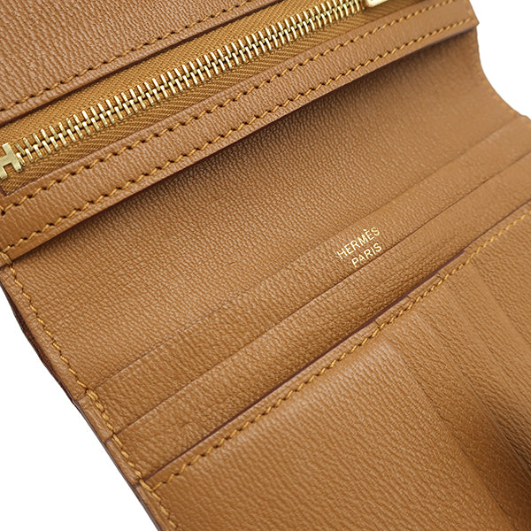 エルメス HERMES ベアンコンパクト クラフト アリゲーター 二つ折り