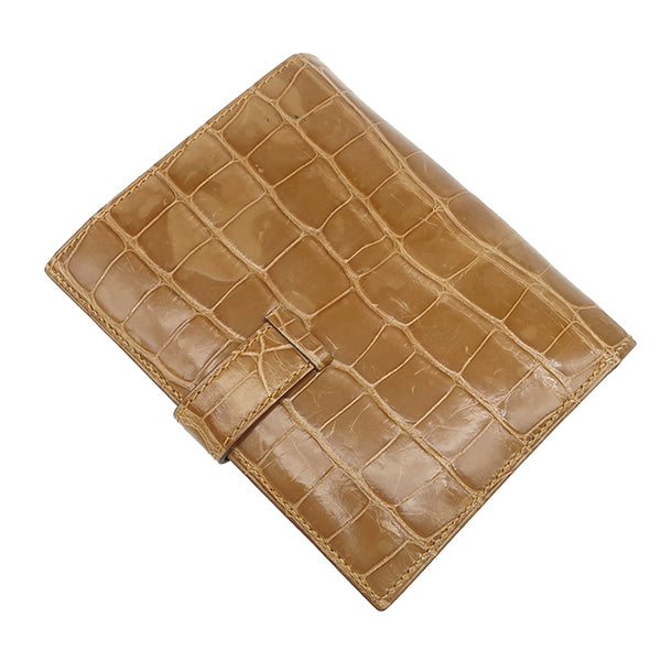 エルメス HERMES ベアンコンパクト クラフト アリゲーター 二つ折り