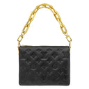 ルイヴィトン LOUIS VUITTON クッサン BB M21259 ブラック ラムスキン 2WAYバッグ ゴールド金具 モノグラム チェーンショルダー クラッチ