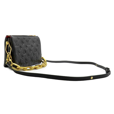 ルイヴィトン LOUIS VUITTON クッサン BB M21259 ブラック ラムスキン 2WAYバッグ ゴールド金具 モノグラム チェーンショルダー クラッチ