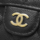 シャネル Chanel マトラッセ コンパクトウォレット AP0230 ブラック キャビアスキン 三つ折り財布 ゴールド金具 ココマーク ミニ財布