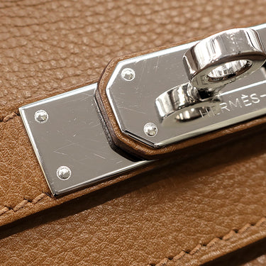 エルメス HERMES バーキン30 アルザン ヴァッシュトレッキング ハンドバッグ シルバー金具 茶