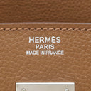 エルメス HERMES バーキン30 アルザン ヴァッシュトレッキング ハンドバッグ シルバー金具 茶