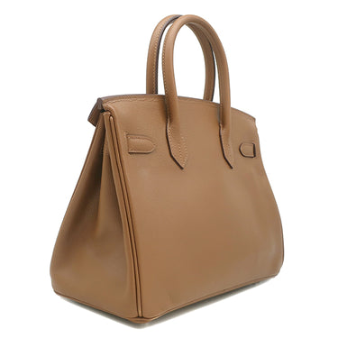 エルメス HERMES バーキン30 アルザン ヴァッシュトレッキング ハンドバッグ シルバー金具 茶