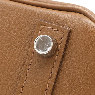 エルメス HERMES バーキン30 アルザン ヴァッシュトレッキング ハンドバッグ シルバー金具 茶
