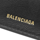 バレンシアガ Balenciaga モナコ BBロゴ ミニ財布 765467 ブラック ラムスキン 三つ折り財布 ヴィンテージ金具 黒 MONACO コンパクトウォレット