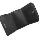 バレンシアガ Balenciaga モナコ BBロゴ ミニ財布 765467 ブラック ラムスキン 三つ折り財布 ヴィンテージ金具 黒 MONACO コンパクトウォレット