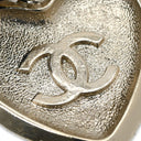 シャネル CHANEL ココマーク ハート レザーチョーカー ホワイト×ブラック GP フェイクパール ラインストーン カラーストーン レザー ネックレス ゴールド金具 フェイクパール 色石 白 黒