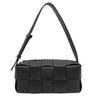 ボッテガヴェネタ BOTTEGA VENETA スモール ブリック カセットバッグ ブラック レザー ショルダーバッグ ゴールド金具 黒