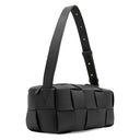 ボッテガヴェネタ BOTTEGA VENETA スモール ブリック カセットバッグ ブラック レザー ショルダーバッグ ゴールド金具 黒