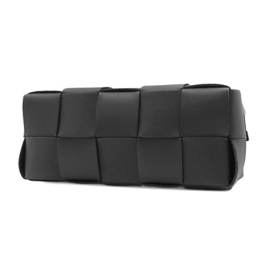 ボッテガヴェネタ BOTTEGA VENETA スモール ブリック カセットバッグ ブラック レザー ショルダーバッグ ゴールド金具 黒