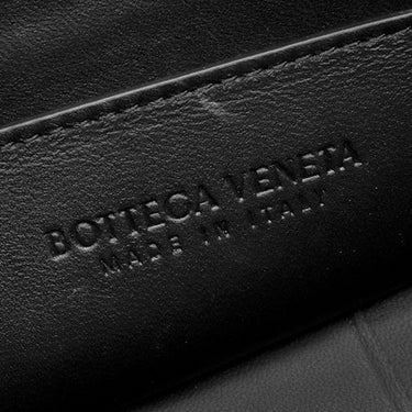 ボッテガヴェネタ BOTTEGA VENETA スモール ブリック カセットバッグ ブラック レザー ショルダーバッグ ゴールド金具 黒