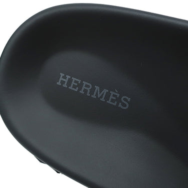 エルメス HERMES インフラ H241919ZH02390 ブラック カーフ ゴム #41 サンダル 新品 未使用 黒 白 ホワイトソール 超軽量ソール H