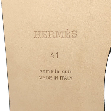 エルメス HERMES イズミール H041141Z ブラック カーフ #41 サンダル 新品 未使用 フラットサンダル ローエッジ