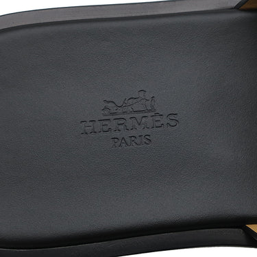 エルメス HERMES イズミール H041141Z ブラック カーフ #41 サンダル 新品 未使用 フラットサンダル ローエッジ