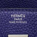 エルメス HERMES バーキン25 ブルーアンクル トゴ ハンドバッグ シルバー金具 青 ※鍵1本欠品