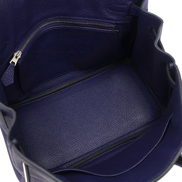 エルメス HERMES バーキン25 ブルーアンクル トゴ ハンドバッグ シルバー金具 青 ※鍵1本欠品