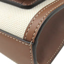 バーバリー Burberry ミニ ポケットバッグ 80317461 ナチュラル×モルトブラウン キャンバス レザー 2WAYバッグ ゴールド金具 茶 ハンドバッグ ショルダー