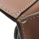バーバリー Burberry ミニ ポケットバッグ 80317461 ナチュラル×モルトブラウン キャンバス レザー 2WAYバッグ ゴールド金具 茶 ハンドバッグ ショルダー