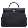 エルメス HERMES エールバッグジップPM 31 ルトゥルネ ブラック×ネイビー×ブラウン レザー トワルミリタリー ヴァッシュハンター 2WAYバッグ シルバー金具 バイカラー
