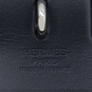 エルメス HERMES エールバッグジップPM 31 ルトゥルネ ブラック×ネイビー×ブラウン レザー トワルミリタリー ヴァッシュハンター 2WAYバッグ シルバー金具 バイカラー