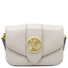 ルイヴィトン LOUIS VUITTON LV PONT9 LVポンヌフ M55950 クレーム スムースレザー ショルダーバッグ ゴールド金具 白 LVサークル