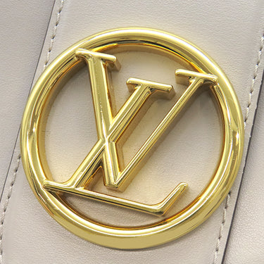 ルイヴィトン LOUIS VUITTON LV PONT9 LVポンヌフ M55950 クレーム スムースレザー ショルダーバッグ ゴールド金具 白 LVサークル
