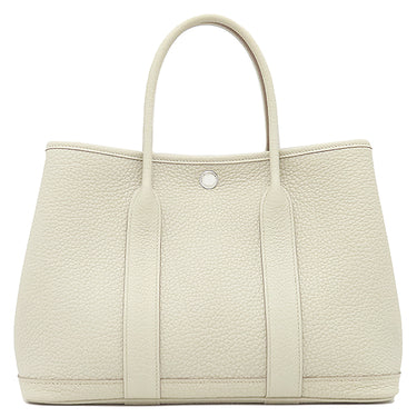 エルメス HERMES ガーデンパーティーTPM べトン ネゴンダ トートバッグ シルバー金具 オフホワイト オールレザー