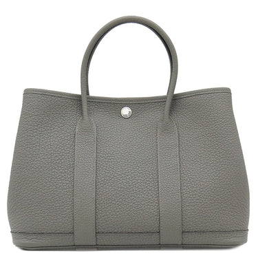 エルメス HERMES ガーデンパーティーTPM グリメイヤー ネゴンダ トートバッグ シルバー金具 グレー