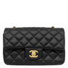 シャネル CHANEL ミニ マトラッセ 20チェーン ブラック ラムスキン ショルダーバッグ ゴールド金具 黒