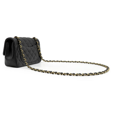 シャネル CHANEL ミニ マトラッセ 20チェーン ブラック ラムスキン ショルダーバッグ ゴールド金具 黒