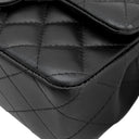 シャネル CHANEL ミニ マトラッセ 20チェーン ブラック ラムスキン ショルダーバッグ ゴールド金具 黒