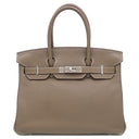 エルメス HERMES バーキン30 エトゥープ トリヨンクレマンス ハンドバッグ シルバー金具 グレージュ