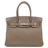 エルメス HERMES バーキン30 エトゥープ トリヨンクレマンス ハンドバッグ シルバー金具 グレージュ
