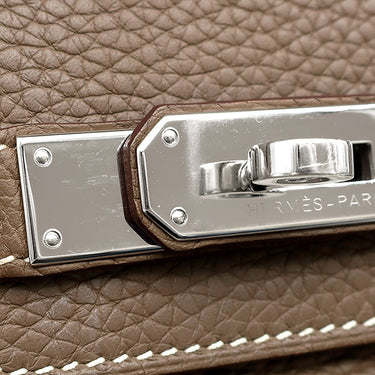 エルメス HERMES バーキン30 エトゥープ トリヨンクレマンス ハンドバッグ シルバー金具 グレージュ