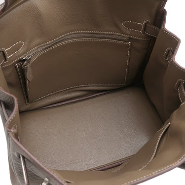 エルメス HERMES バーキン30 エトゥープ トリヨンクレマンス ハンドバッグ シルバー金具 グレージュ