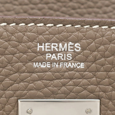 エルメス HERMES バーキン30 エトゥープ トリヨンクレマンス ハンドバッグ シルバー金具 グレージュ