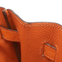 エルメス HERMES バーキン 30 タンジェリン オーストリッチ ハンドバッグ シルバー金具