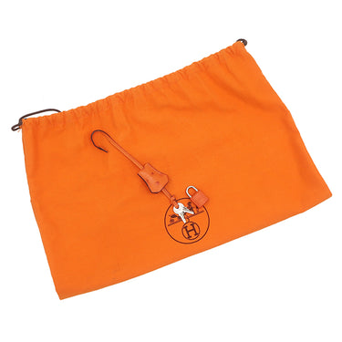 エルメス HERMES バーキン 30 タンジェリン オーストリッチ ハンドバッグ シルバー金具