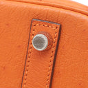 エルメス HERMES バーキン 30 タンジェリン オーストリッチ ハンドバッグ シルバー金具