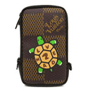 ルイヴィトン Louis Vuitton ダブルフォンポーチ N40377 ダミエジャイアント レザー ダミエエベヌジャイアントキャンバス ショルダーバッグ ブラック金具 LVスクエアード コレクション NIGO カメ