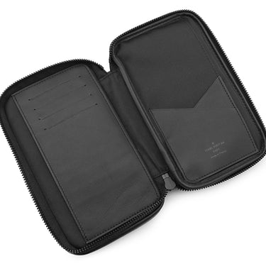 ルイヴィトン Louis Vuitton ダブルフォンポーチ N40377 ダミエジャイアント レザー ダミエエベヌジャイアントキャンバス ショルダーバッグ ブラック金具 LVスクエアード コレクション NIGO カメ